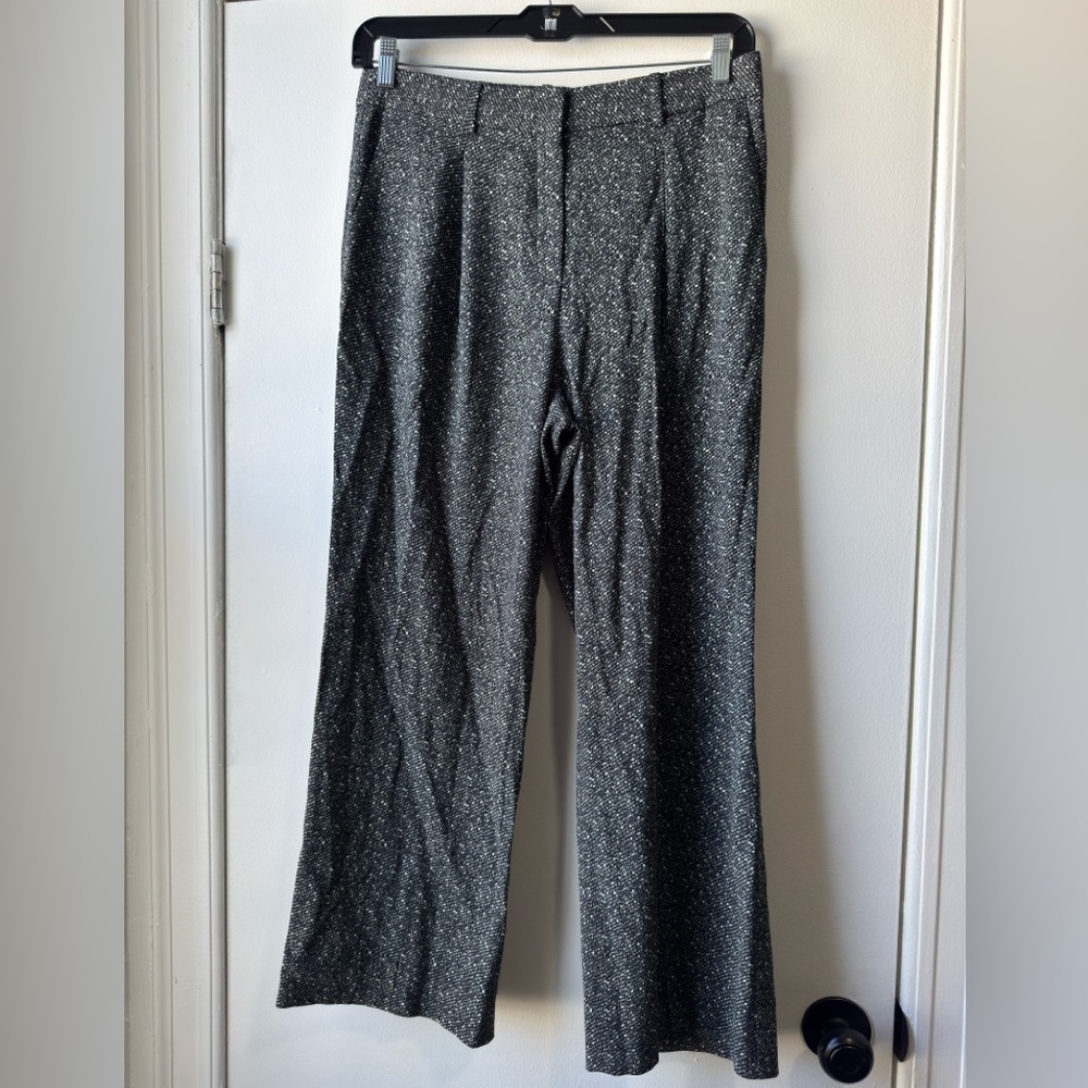 Theory Black and White Patterned Women's Flare Pants